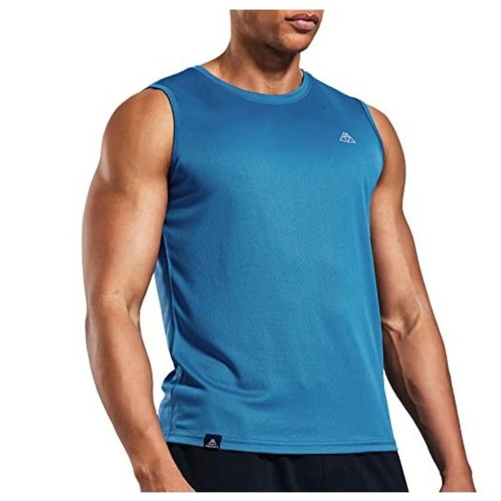 Haimont Men's Sleeveless Workout Tank Top Dry Fit Moisture Wicking Muscle Tee S